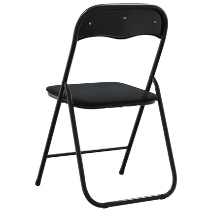Inklapbare Stoel 2 Pcs Zwart 48 X 44 X 78 Cm Fluweel