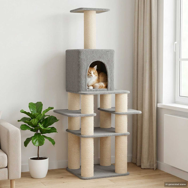 Kattenboom Met Sisal Krabpalen 180 Cm