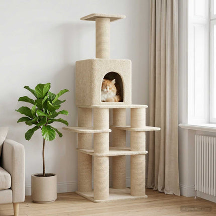 Kattenboom Met Sisal Krabpalen 180 Cm
