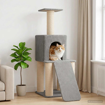 Kattenboom Met Sisal Krabpalen 146 Cm