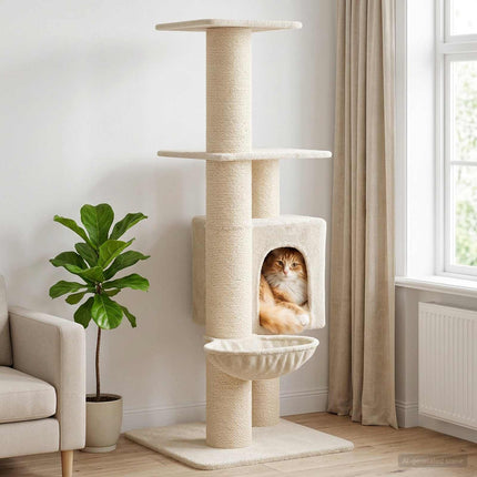 Kattenboom Met Sisal Krabpalen 137 Cm
