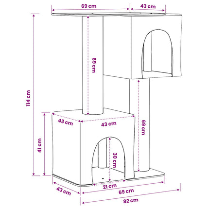 Kattenboom Met Sisal Krabpalen 114 Cm
