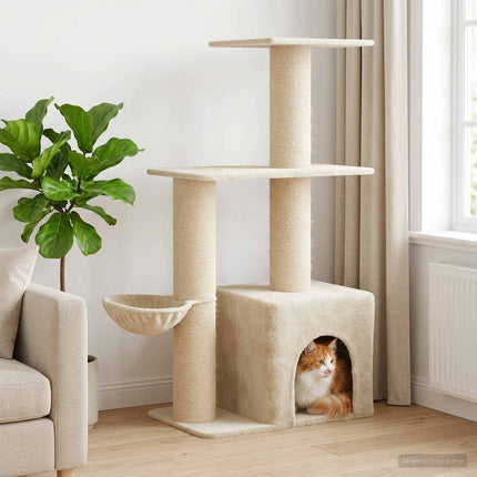 Kattenboom Met Sisal Krabpalen 133 Cm