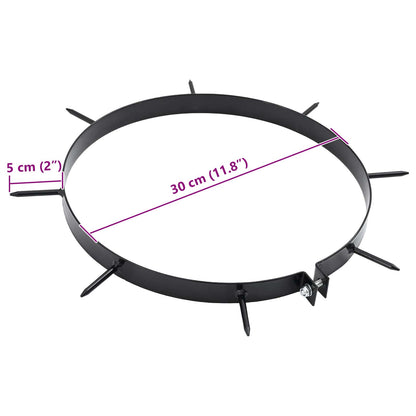 Grasbeluchter Klem Met Spikes 5 Pcs Zwart Ø 300 Mm Ijzer