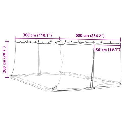 Muggennet Voor Het Prieel 220 Mesh 6 X 3 X 2 M Polyester
