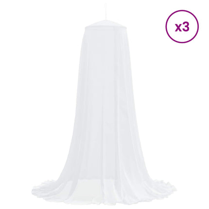 Klamboe Voor Bed 3 St 156 Mesh ⌀56 X 220 Cm Polyester