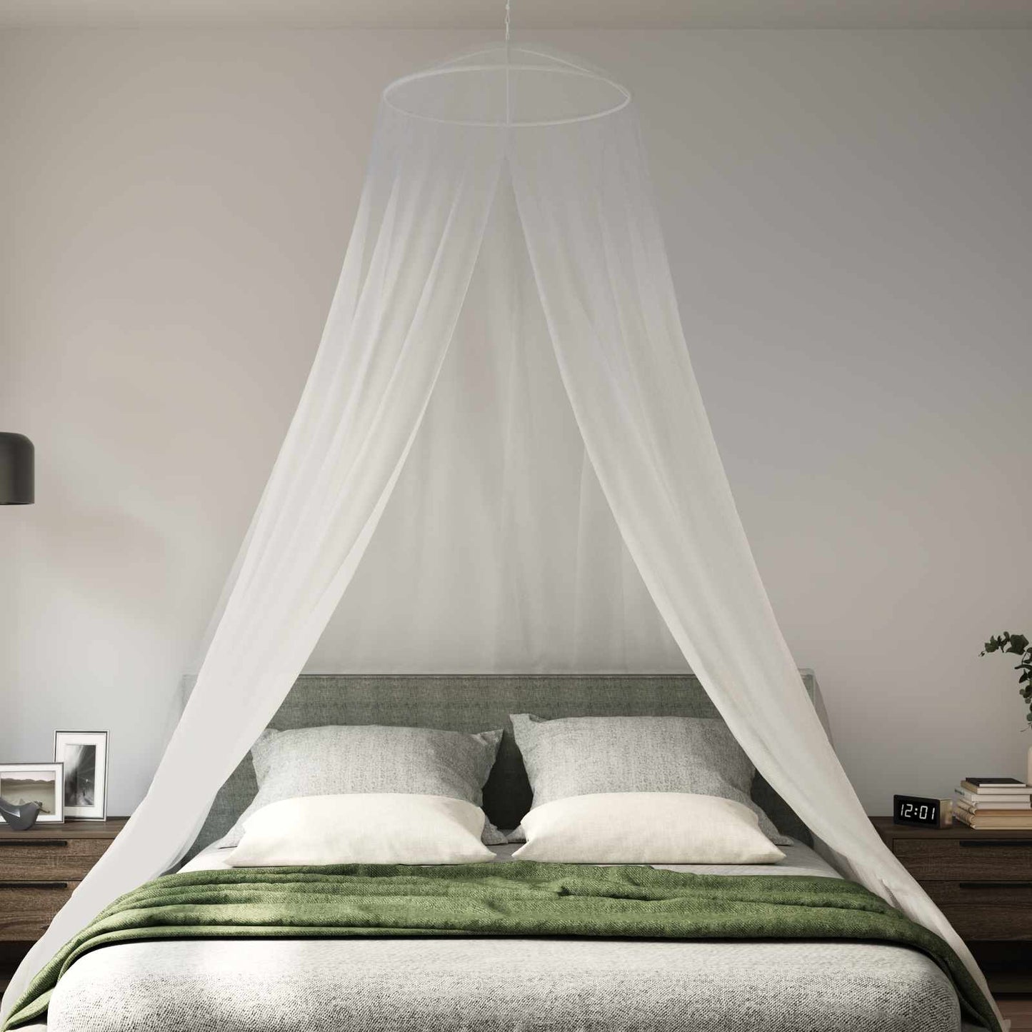 Klamboe Voor Bed 3 Pcs 156 Gaas Ø56 X 220 Cm Polyester