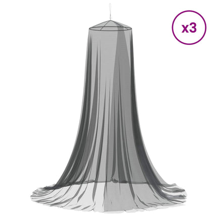 Klamboe Voor Bed 3 Pcs 156 Mesh ⌀56 X 220 Cm Polyester