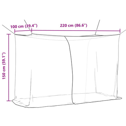 Muggennetje Voor Bed 156 Gaas 3 Pcs Polyester
