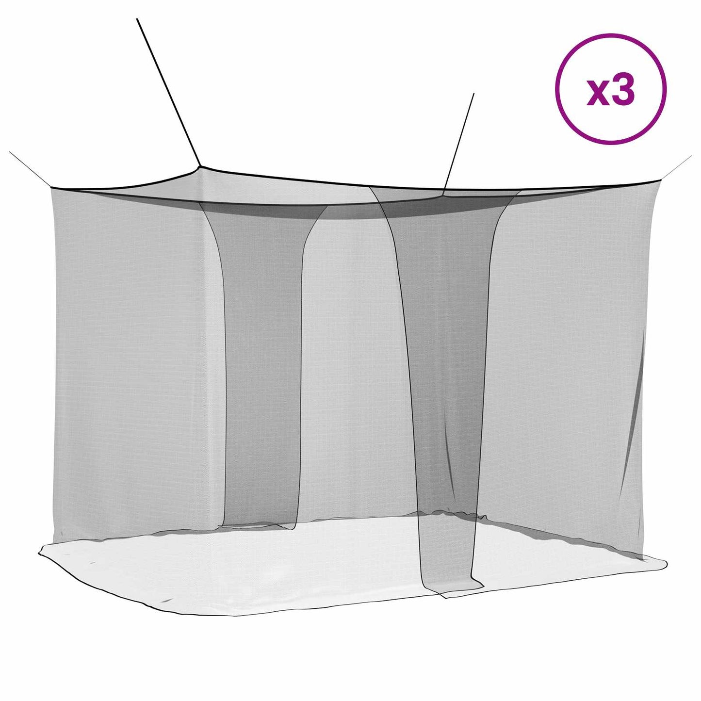 Muggennetje Voor Bed 156 Gaas 3 Pcs Polyester
