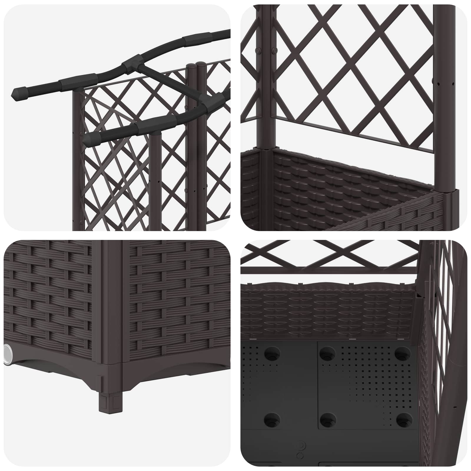 Verhoogd Bed Met Trellis En Dak Pp