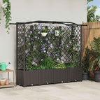 204 x 40 x 141 cm / met een gebogen dak (3 zijkanten trellis)