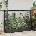 203 x 40 x 123 cm / met een plat dak (2 zijkanten trellis)