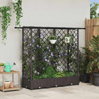 164 x 40 x 123 cm / met een plat dak (3 zijkanten trellis)