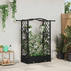 124 x 40 x 125 cm / met een gebogen dak (2 zijkanten trellis)