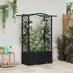 125 x 40 x 138 cm / met een gebogen dak (2 zijkanten trellis)