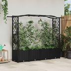 204 x 40 x 141 cm / met een gebogen dak (2 zijkanten trellis)