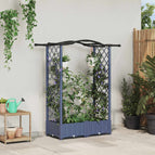 124 x 40 x 125 cm / met een gebogen dak (2 zijkanten trellis)