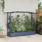 207 x 40 x 126 cm / met een gebogen dak (2 zijkanten trellis)