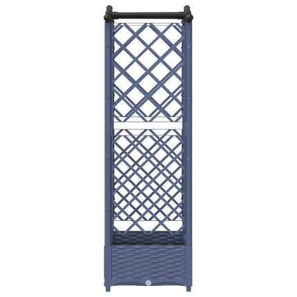 Verhoogd Bed Met Trellis En Dak 124 X 40 X 123 Cm Pp Grijs