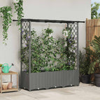 162,5 x 40 x 138 cm / met een plat dak (2 zijkanten trellis)