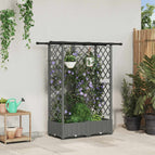 124 x 40 x 123 cm / met een plat dak (3 zijkanten trellis)