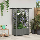 124 x 40 x 138 cm / met een plat dak (3 zijkanten trellis)