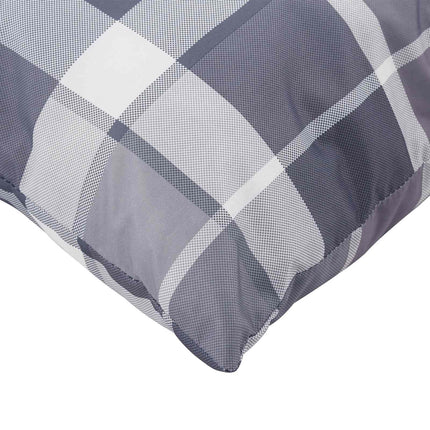 Buiten Kussen Geruit 4 Pcs Grijs Ruit Stof