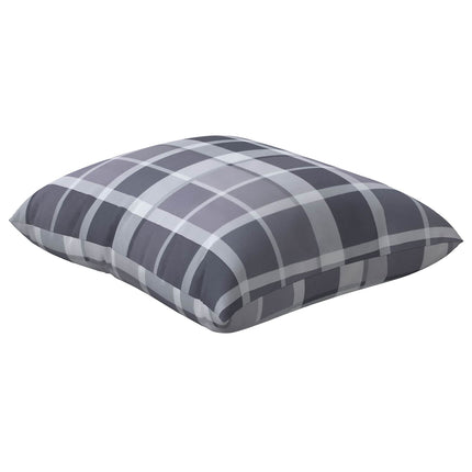 Buiten Kussen Geruit 4 Pcs Grijs Ruit Stof