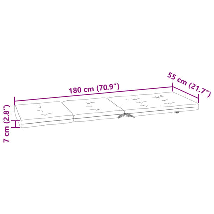 Buiten Kussen 2 Pcs 180 X 55 X 7 Cm Stof