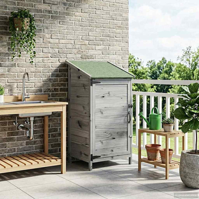 Tuinschuur Met Dak Massief Vurenhout