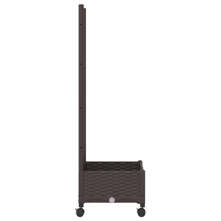 Tuinplantbak Met Schutting En Wielen 40 X 40 X 131,5 Cm