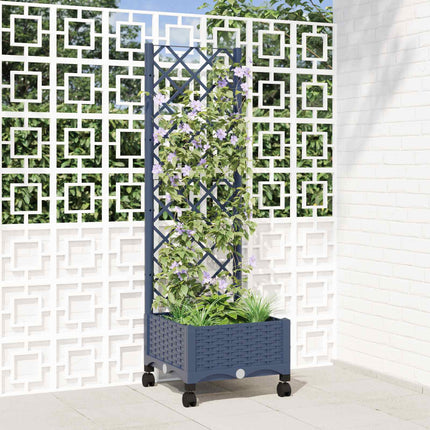 Tuinplantbak Met Schutting En Wielen 40 X 40 X 131,5 Cm