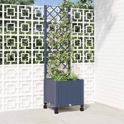 Tuinplantbak Met Schutting En Wielen 40 X 40 X 131,5 Cm