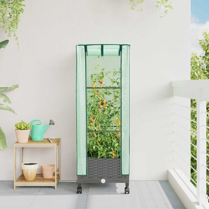 Tuinplantenbak Met Kasbedekking En Wielen Pp