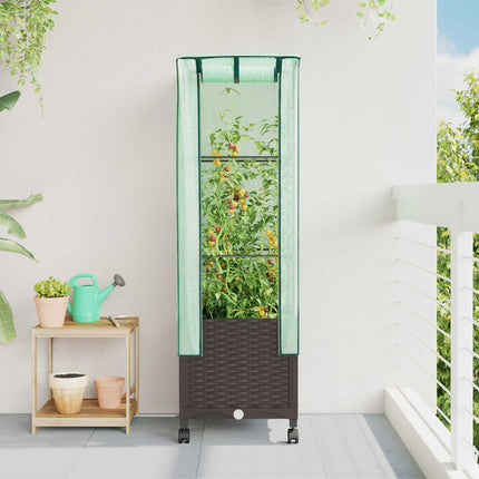 Tuinplantenbak Met Kasbedekking En Wielen Pp