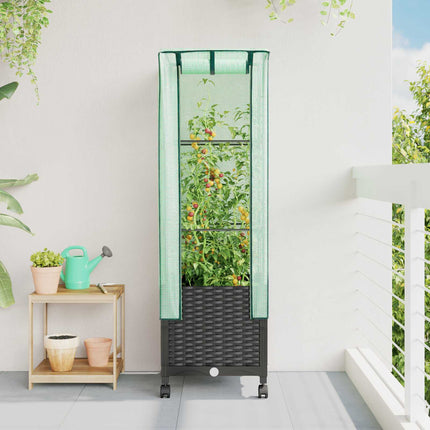 Tuinplantenbak Met Kasbedekking En Wielen Pp