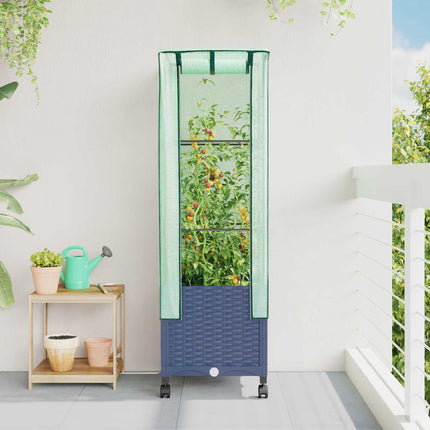 Tuinplantenbak Met Kasbedekking En Wielen Pp