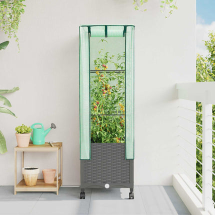 Tuinplantenbak Met Kasbedekking En Wielen Pp