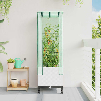 Tuinplantenbak Met Kasbedekking En Wielen Pp