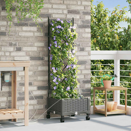 Tuin Pot Met Irrigatie En Wielen 40 X 40 X 132 Cm Pp