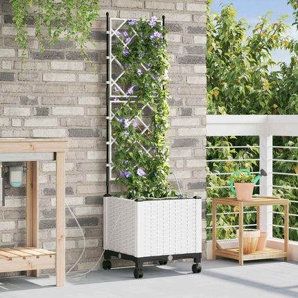 Tuin Pot Met Irrigatie En Wielen 40 X 40 X 132 Cm Pp