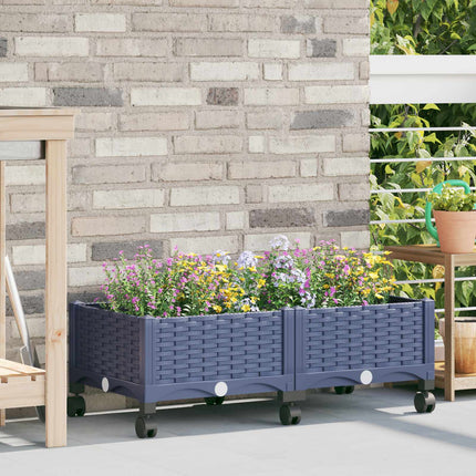 Tuinschaal Blauw Grijs 40 X 40 X 33 Cm Pp Blauwgrijs
