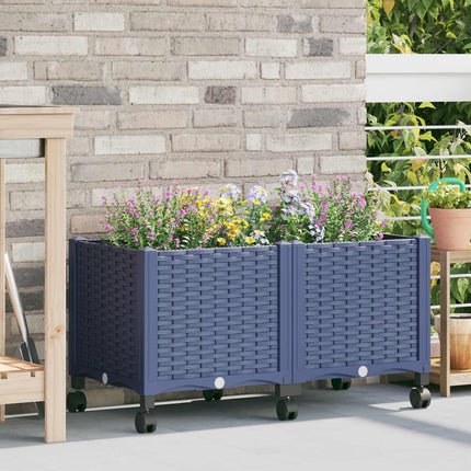 Tuinschaal Blauw Grijs 40 X 40 X 33 Cm Pp Blauwgrijs