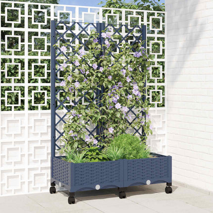Tuinplantbak Met Schutting En Wielen 40 X 40 X 131,5 Cm