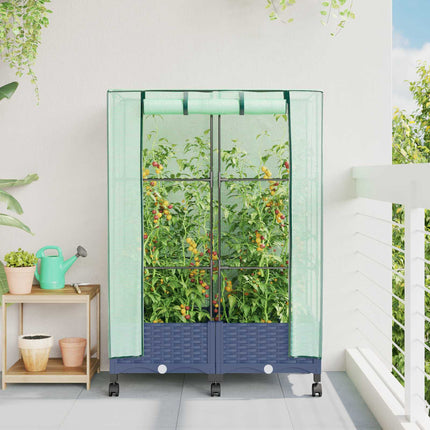 Tuinplantenbak Met Kasbedekking En Wielen Pp
