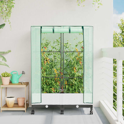 Tuinplantenbak Met Kasbedekking En Wielen Pp