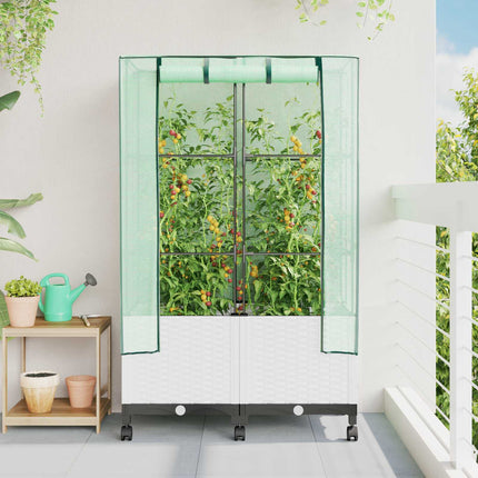 Tuinplantenbak Met Kasbedekking En Wielen Pp