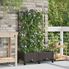 80 x 40 x 125,5 cm / Bruin / met wielen