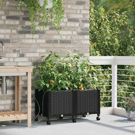 Tuin Pot Met Irrigatie En Wielen 40 X 40 X 132 Cm Pp